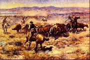Charles M Russell The Round Up China oil painting reproduction